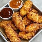 Honey hot chicken tenders baked golden and glazed
