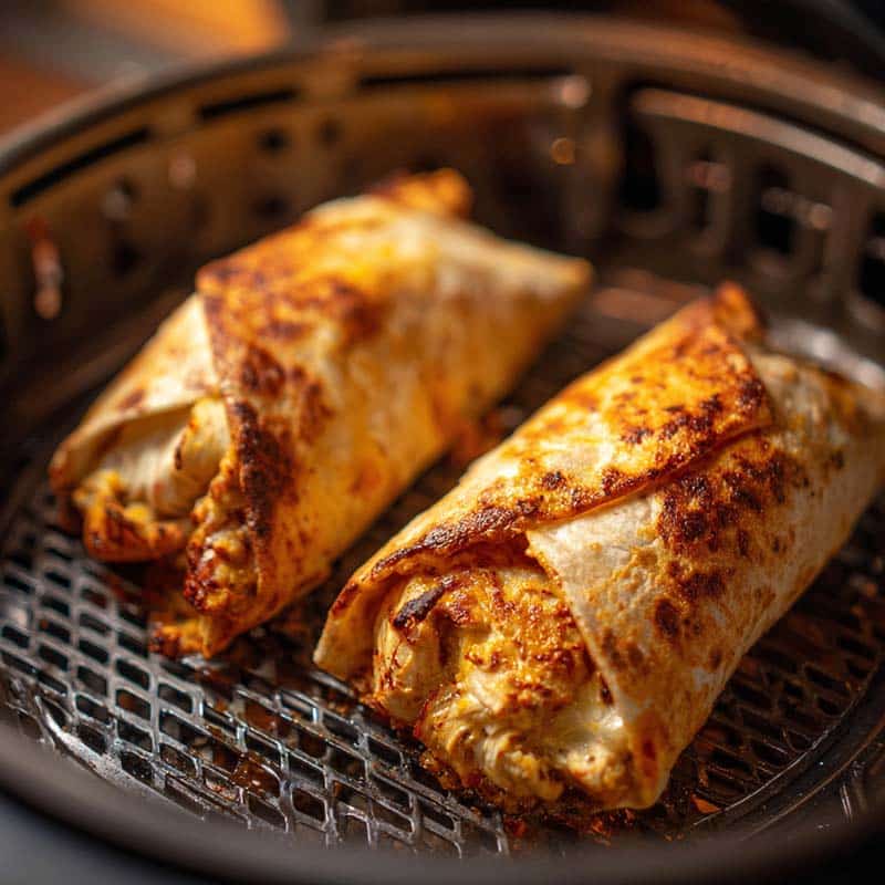 Garlic chicken wrap in air fryer