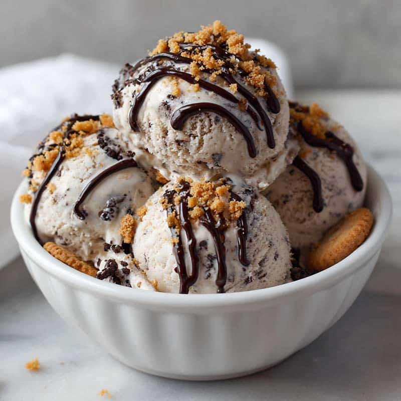 serving cookies and cream protein ice cream