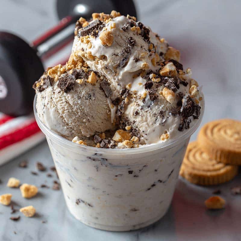 ninja creami cookies and cream protein ice cream recipe card