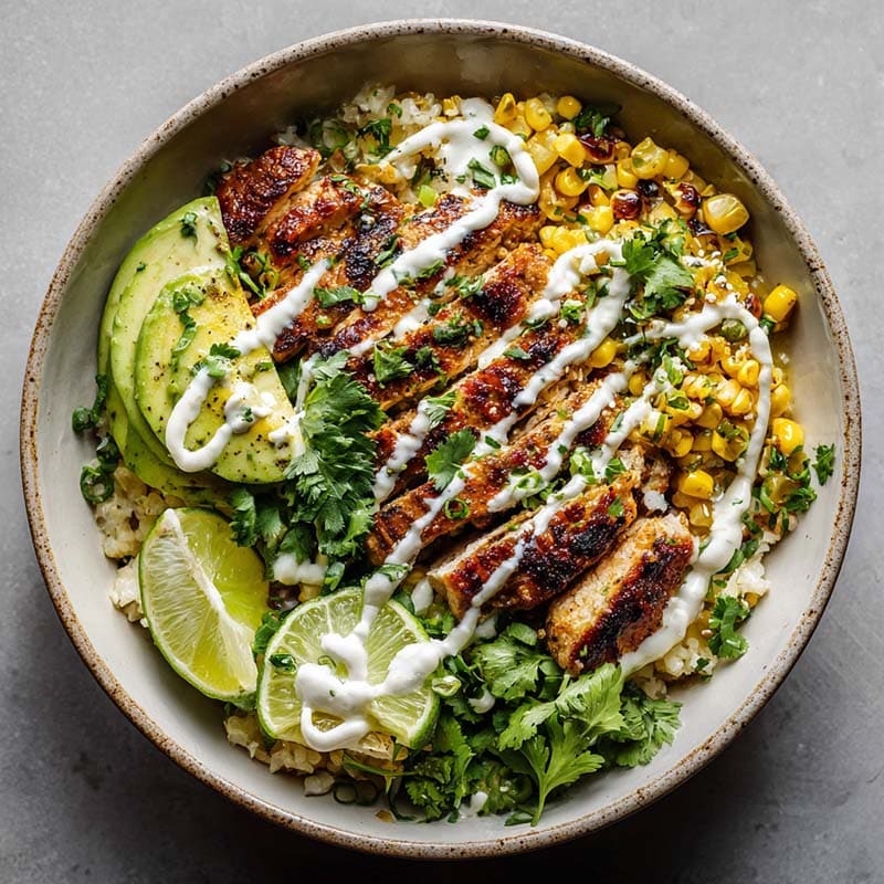 street corn chicken rice bowl recipe