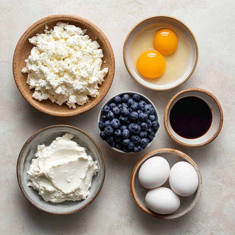 Ingredients for Fluffy Cottage Cheese Cloud Bread