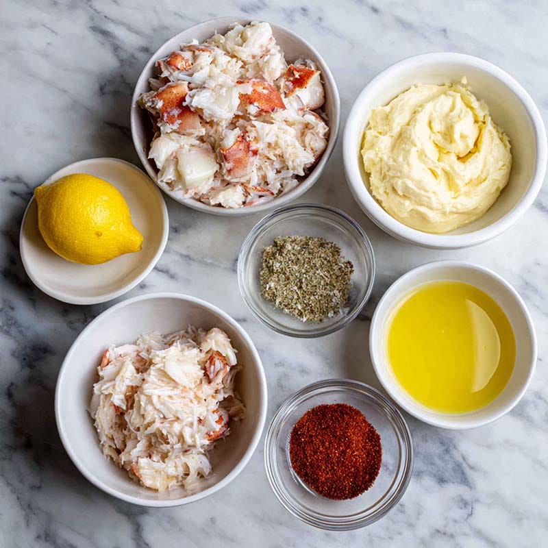 crab bomb recipe ingredients on counter