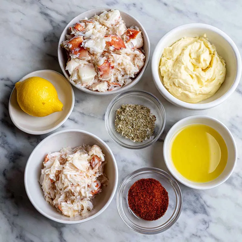 crab bomb recipe ingredients on counter
