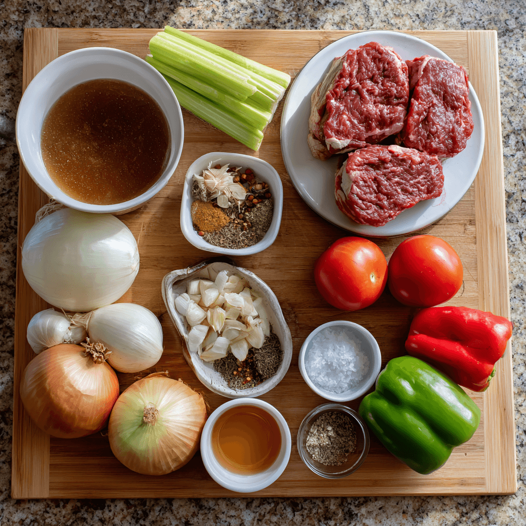 ingredients for old fashioned swiss steak